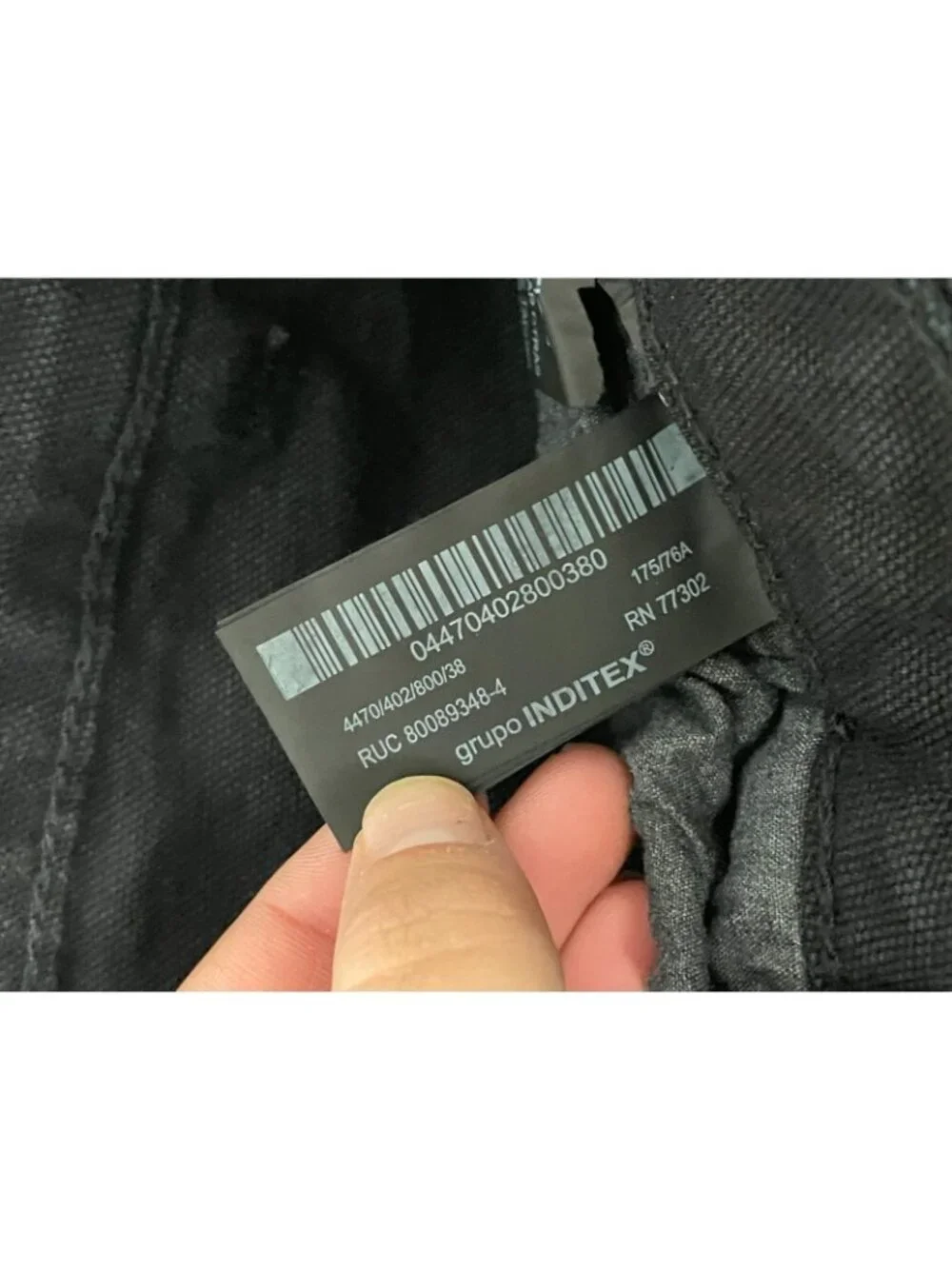 Zara Mens Cargo Pants EU 38 US 30 Black Oversized Relaxed Utility 4470/402 NWT